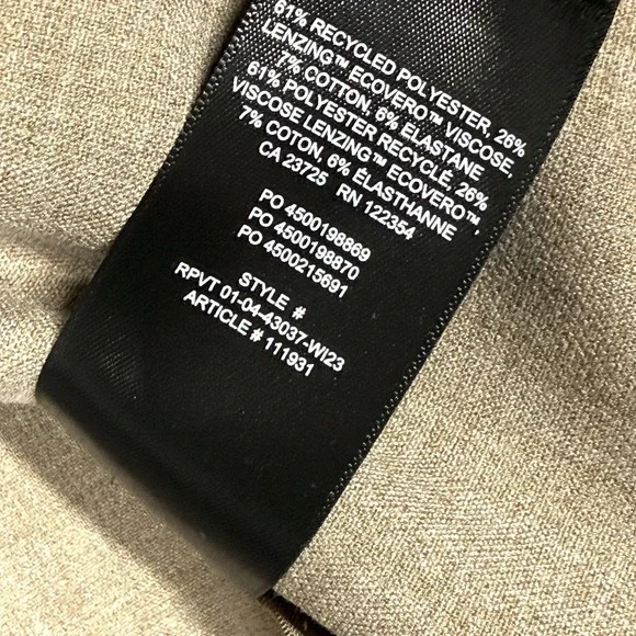 Babaton Power Blazer Womens 4 Neutral Taupe Brown Open 3/4 Ruched Sleeve Career - Picture 7 of 15